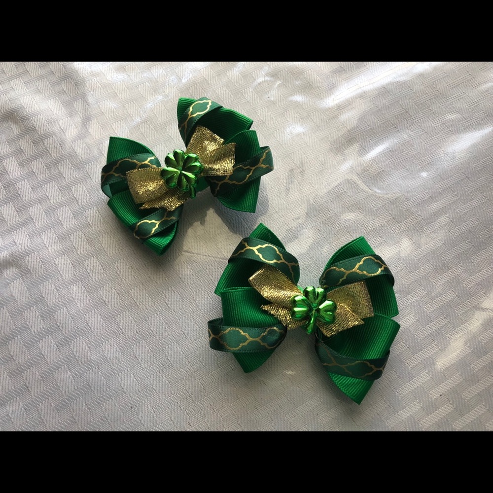 St. Patrick’s day Hair Bow Set